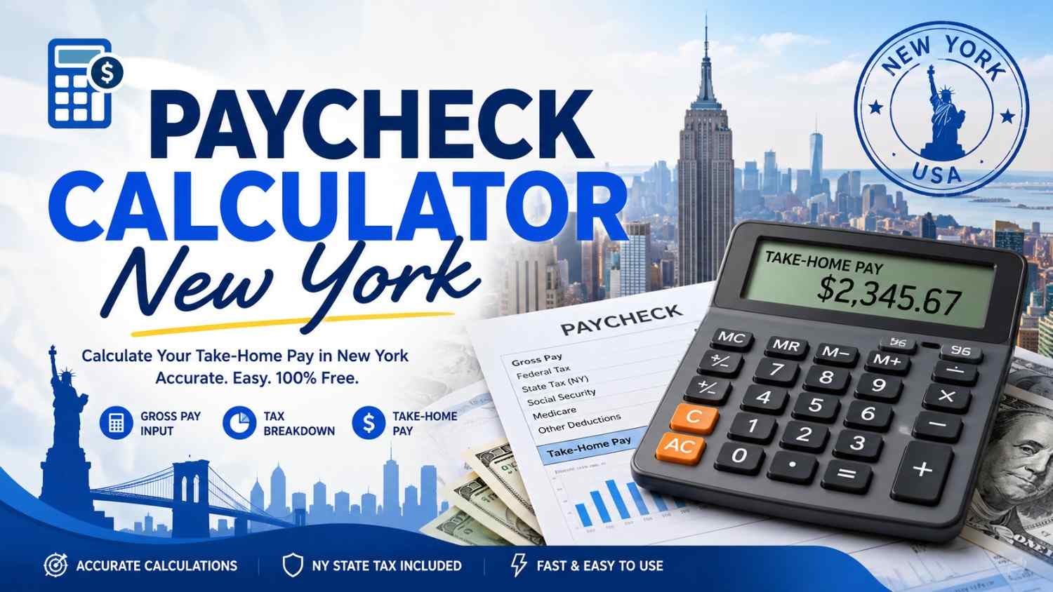 New York Paycheck Calculator 2026: Take-Home Pay After Taxes